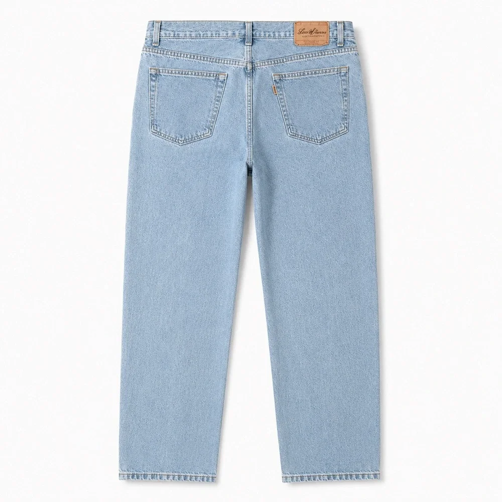 Levi Strauss Signature Mens 44x30 Light Wash Regular Fit 100 Cotton Jeans